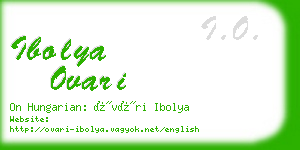 ibolya ovari business card